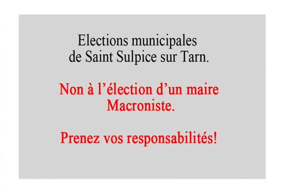 Municipales à Saint Sulpice.